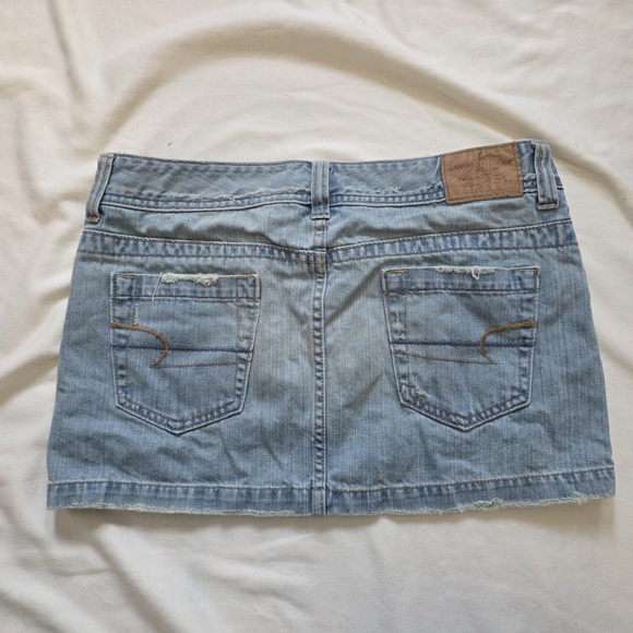 VTG 90s American Eagle Distressed Denim Mini Skirt Size 10 Dated 1999 - Picture 2 of 15